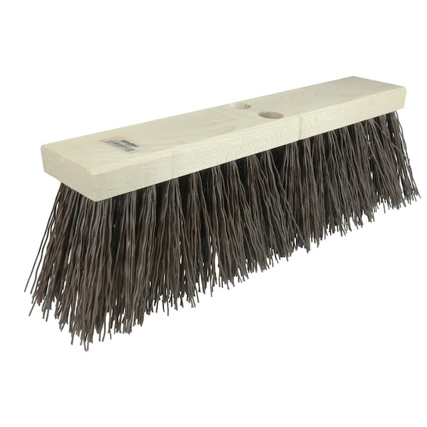 Weiler 16" Street Broom, 5-1/4" Trim Length, Brown Polypropylene Fill 42033 - main